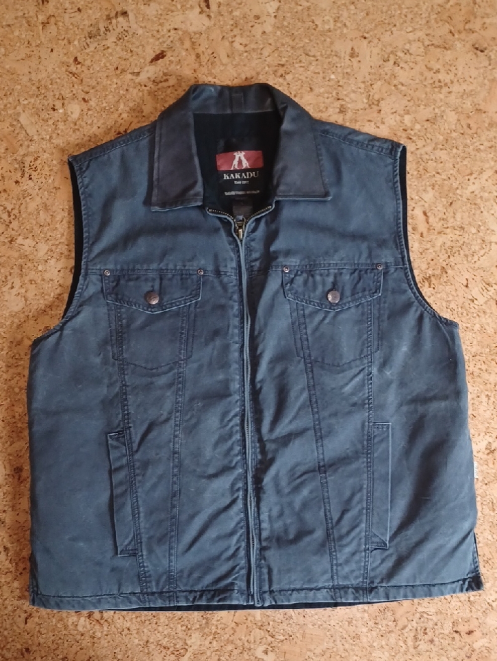 Kakadu Traders Men's Blue Canvas Concealed Carry Kelly Vest Size L NWOT